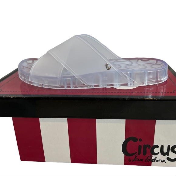 Circus 🎪 by Sam Edelman White Jelly Slip On Sandals Size 8 NWT - Picture 10 of 16